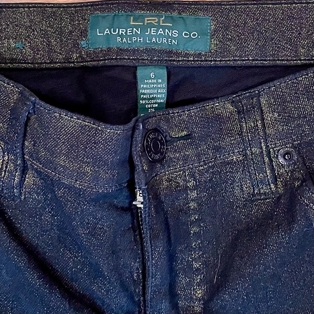Ralph Lauren Midnight Black and gold Jeans